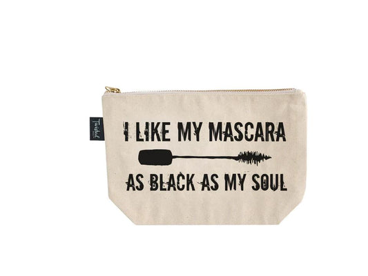 "I Like My Mascara As Black As My Soul" Cosmetic Bag by Twisted Wares (Copy)
